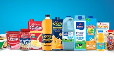 Clover products arranged on a blue background, promoting the Clover SA Customer Service Centre Learnership Opportunity.