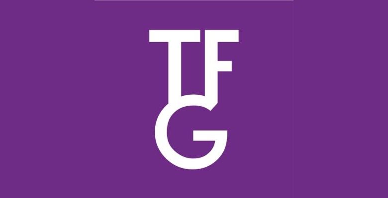 TFG logo displayed on a purple background, with a call to action for TFG Learnerships 2025 - Apply Now!
