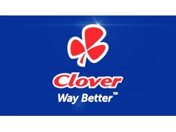 Clover logo with a clover leaf design, advertising a permanent merchandiser position available.