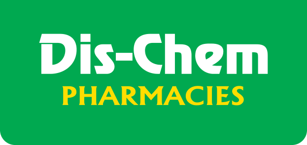 Dis-Chem Pharmacies logo featuring a modern design, promoting cashier job opportunities for exceptional customer service.